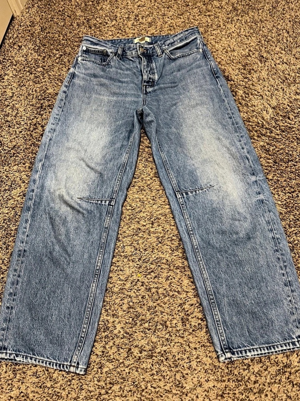 Madewell The Darted Barrel-Leg Jeans Light Wash Size 26